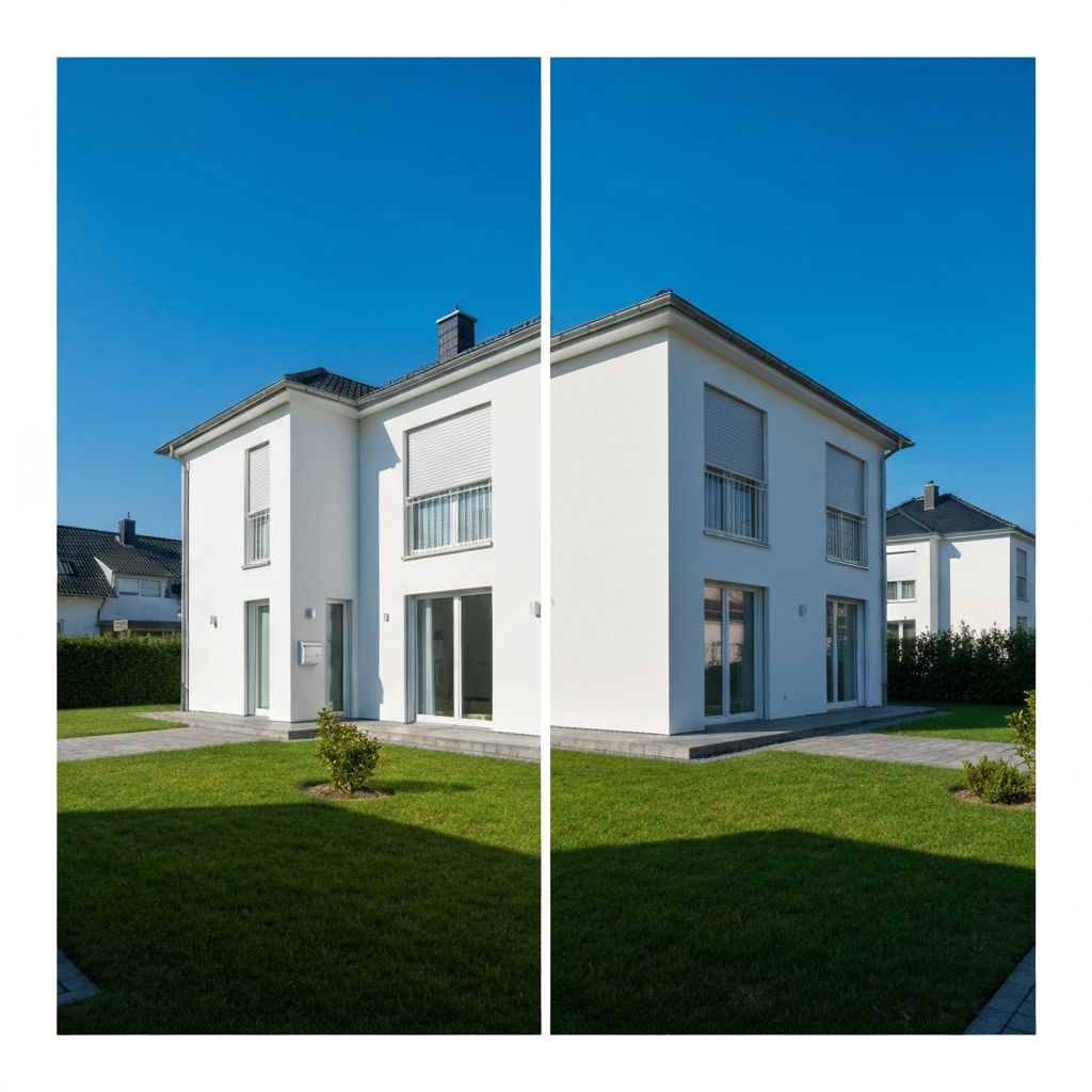Renovierte Hausfassade